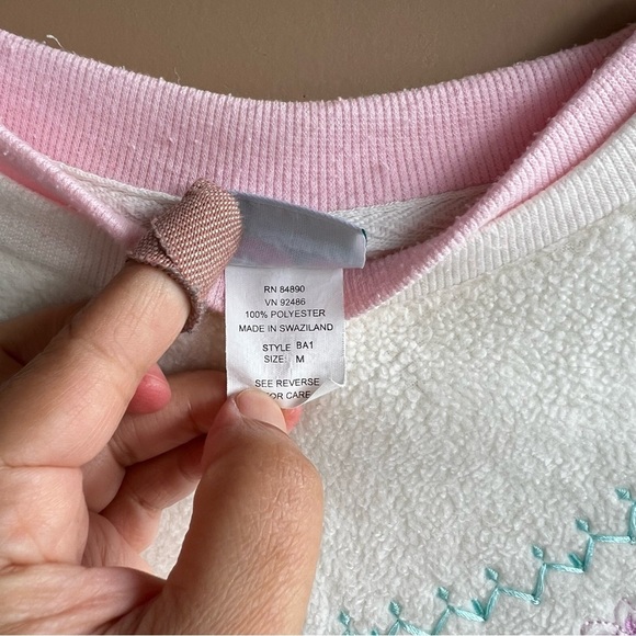 Vintage 90s Floral Crewneck Sweater - Size M - Picture 6 of 7